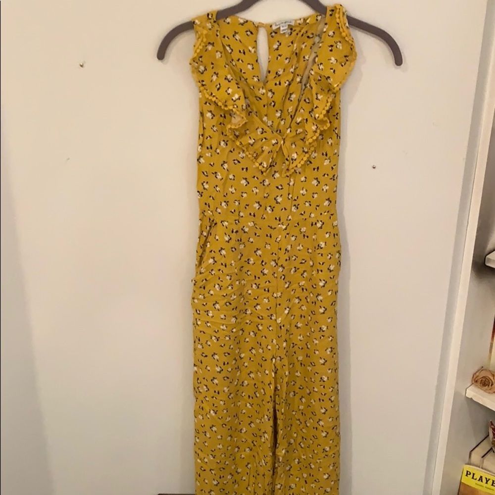 Yellow floral jumpsuit